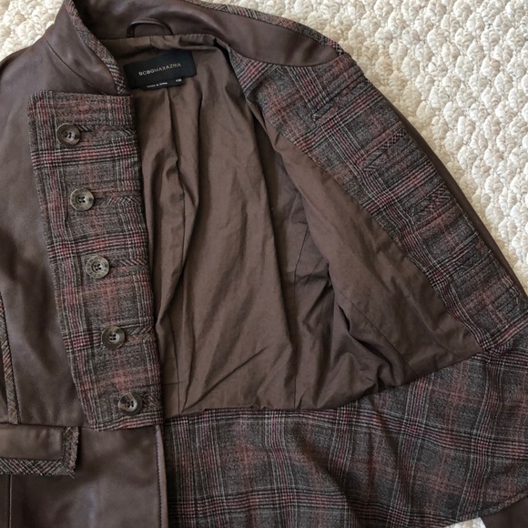 BCBG maxazria brown leather jacket - Picture 2 of 3